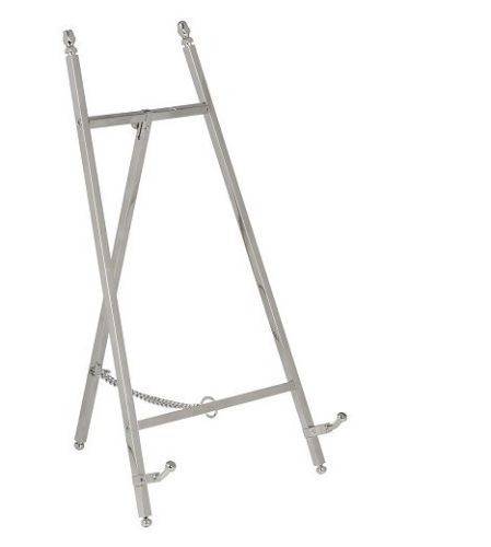 Contemporary Display Easel - Polished Nickel Finish 305mm Tall - High Quality - White Frame Company