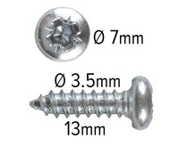 Pozi Pan Head Steel Zinc Plated Screws 3.5mm x 13mm - Pack of 50 - White Frame Company