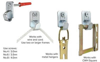 Heavy Duty Safety Picture Hooks - 15 Kgs Maximum - With Screws & Plugs - 2 Pack - White Frame Company